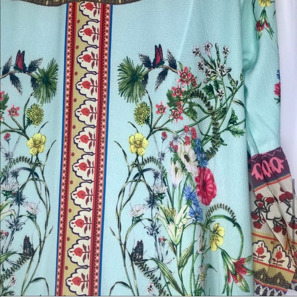 LAST 1 Umgee NWT Boutique MINT BLUE Kimono S M L - Picture 6 of 12